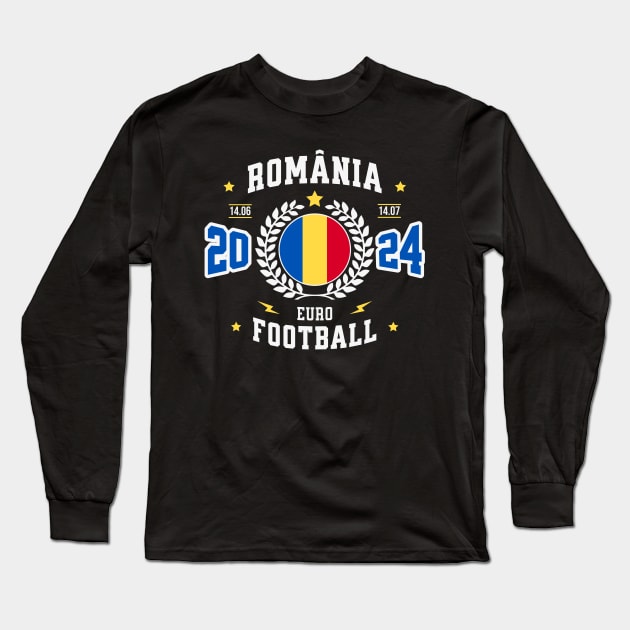 Romania 2024 Football Supporter Long Sleeve T-Shirt by Kicosh